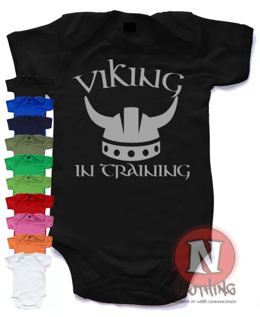 Viking in training  Cute Babygrow Baby Suit Great Gift vest Ragnor Lothbrok