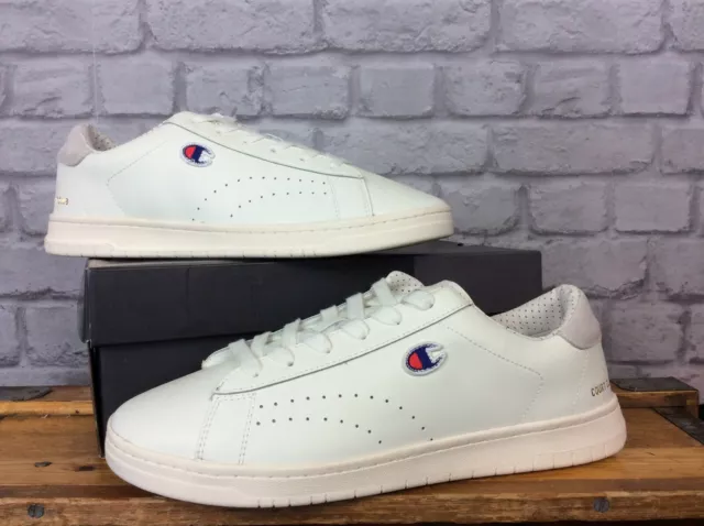 Champion white clearance court club trainers