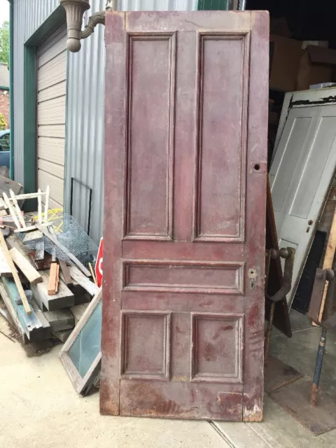 An 403 Antique Applied Trim Entrance Door 36" X 89.25