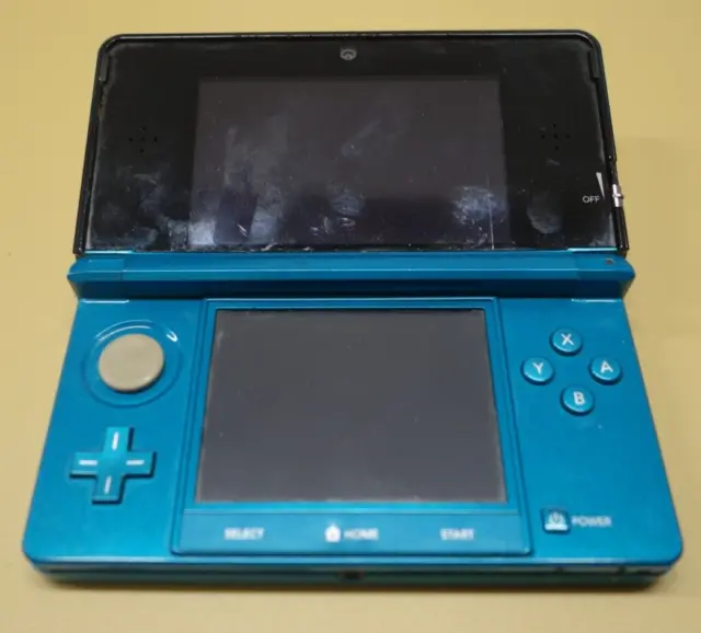 Nintendo 3DS Aqua Blue Console  Handheld System - Faulty Spares Repair Parts