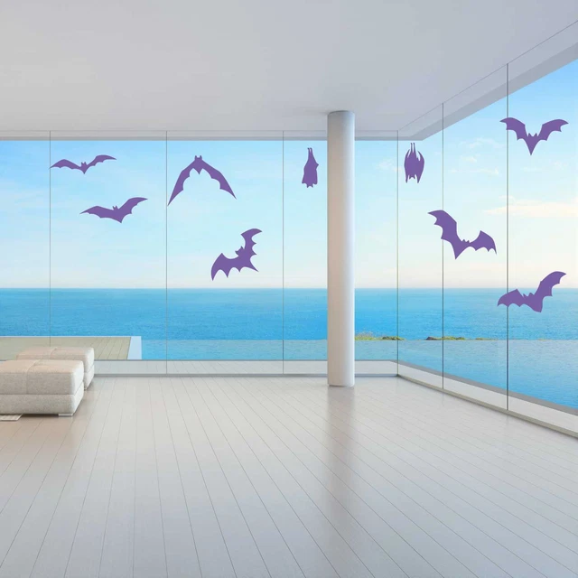 Fenêtre Autocollant Décor de Oiseaux Chauve-Souris Conservatoire Verre Déco