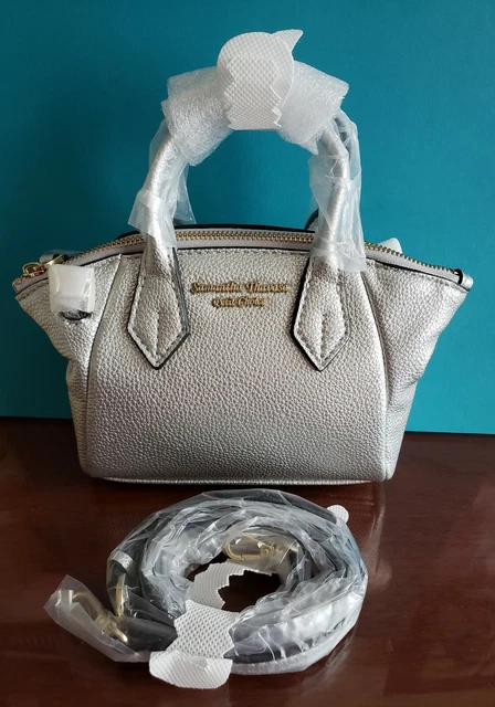 Samantha Thavasa Petit Choice Silver Mini Crossbody Shoulder Hand Bag-BNWT!