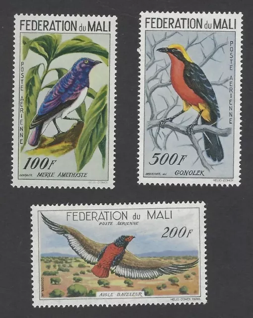 Mali #C2-C4 1960 Airmails BIRDS set of 3 MNH