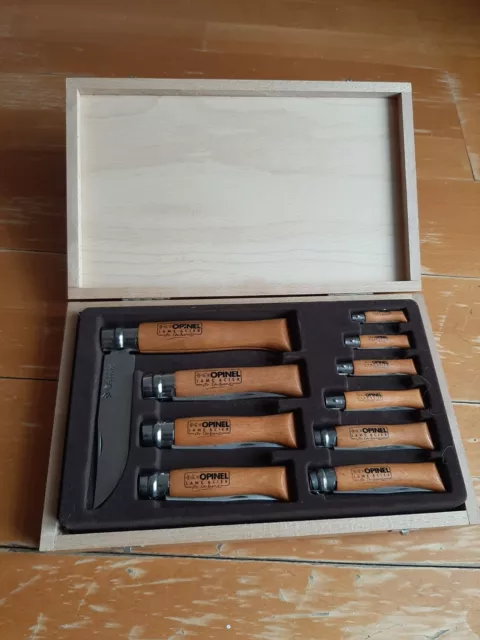 10 Coltelli Opinel - Box Da Collezione Vintage - Come Nuovo