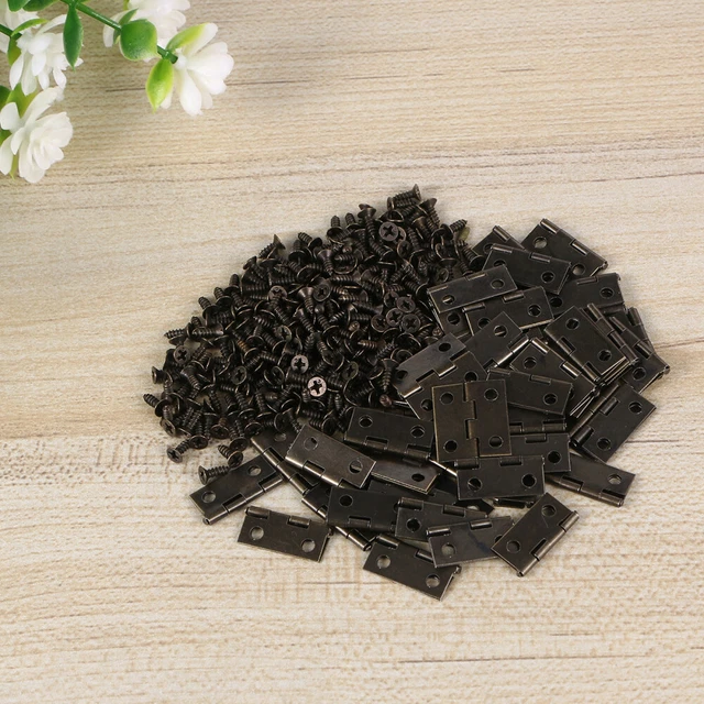 250 Pcs Spring Hinge Black Door Hinges Compact Jewelry Box Wooden
