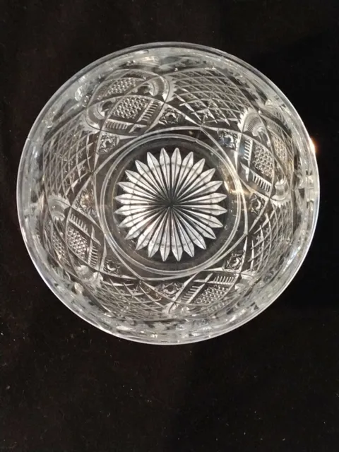 American Brilliant Cut Glass, Unique Vintage Serving Bowl. 6