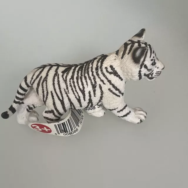 Schleich Animal Wildlife Tiger Cub White Pet Action Figures With Tag