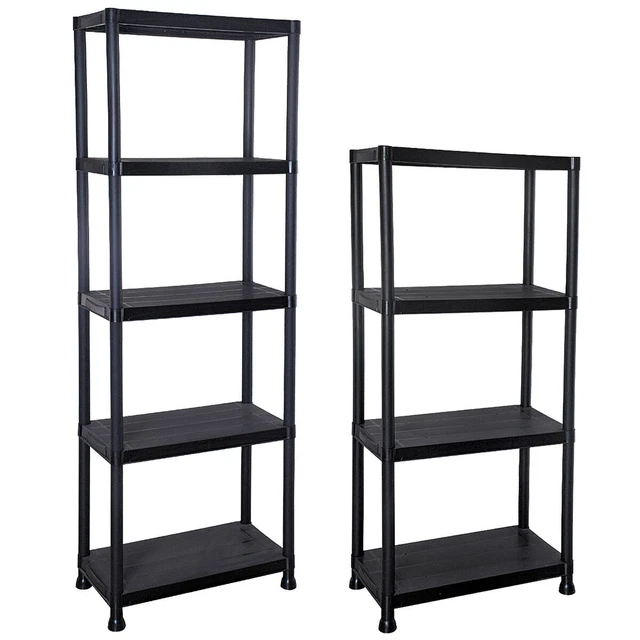 4/5 TIER PLASTIC Shelving Home Storage Unit Shelves Racking Garage Organiser £19.49 PicClick UK