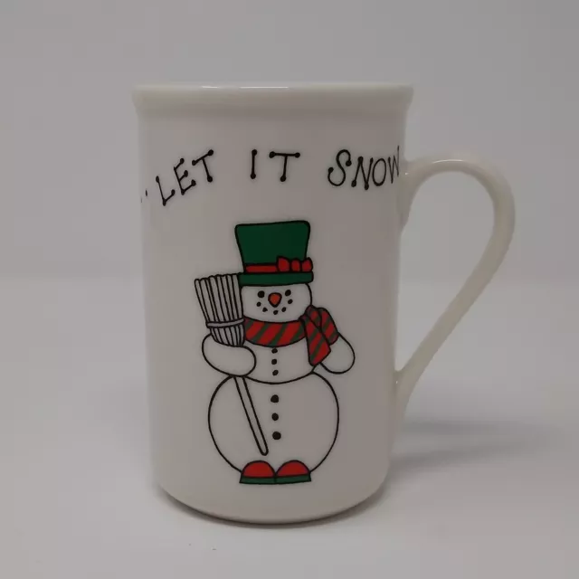 Let It Snow Snowman Mug International Silver Co. Holiday Coffee Mug Cup