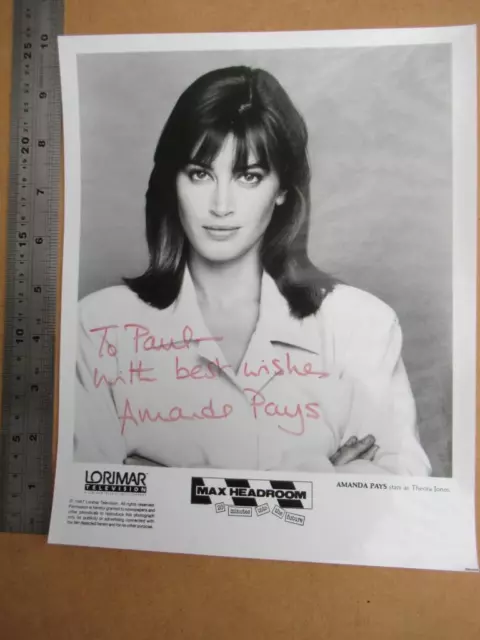 Amanda Pays  original Autograph - Signature (file FO6)