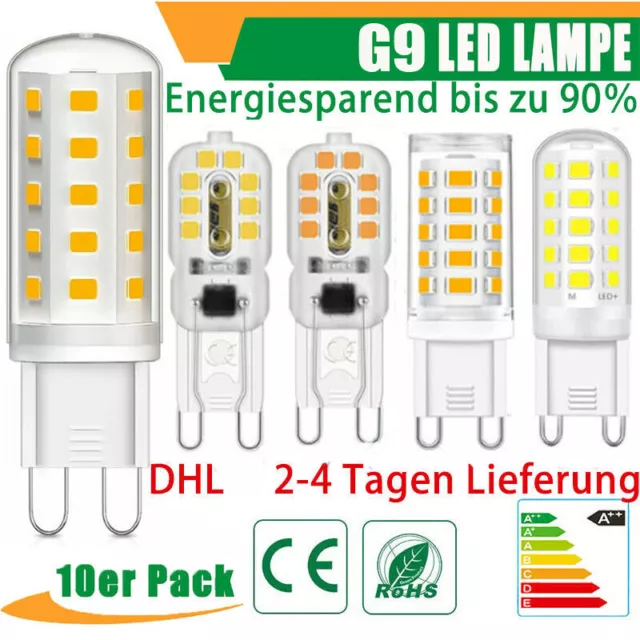 10x G9 LED Lampe Birne Halogenlampe Stiftsockel Leuchtmittel Kalt/Warm Weiß 230V