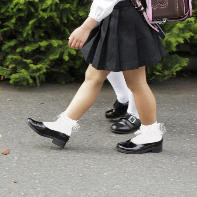 Bowknot Girly Socks Cotton Socks Socks Ruffles Women Girls Uniform Ordinary 3
