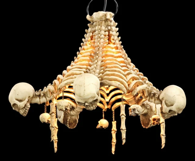 Totenkopf Nachtlampe Mit LED-Beleuchtung - Gothic Deko Für Halloween & Partys