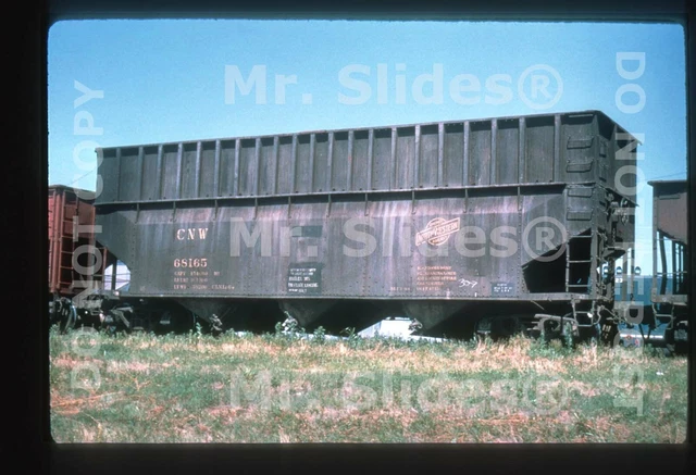 Duplicate Slide Freight C&NW Ry. Chicago & North Western Wd.Chip Hopper 68165