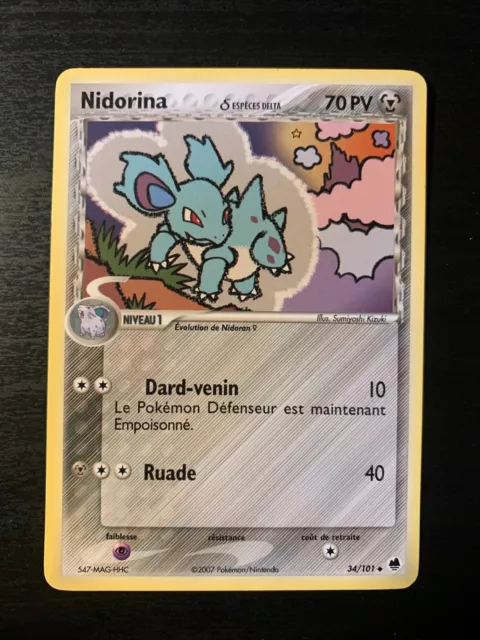 Carte Pokémon UNCO Nidorina 34/101 EX Ile des Dragons Bloc EX FR