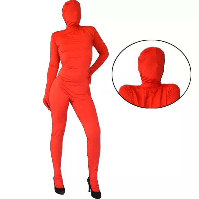 Chiuso Body Intero con Maschera L-XL Tuta Intera Body Overall Costume