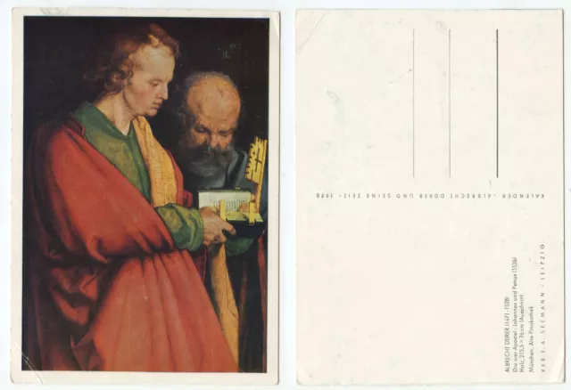 10660 - Albrecht Dürer: The Four Apostles, John and Peter - old postcard