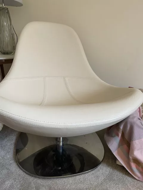 Ikea white leather chair cheap