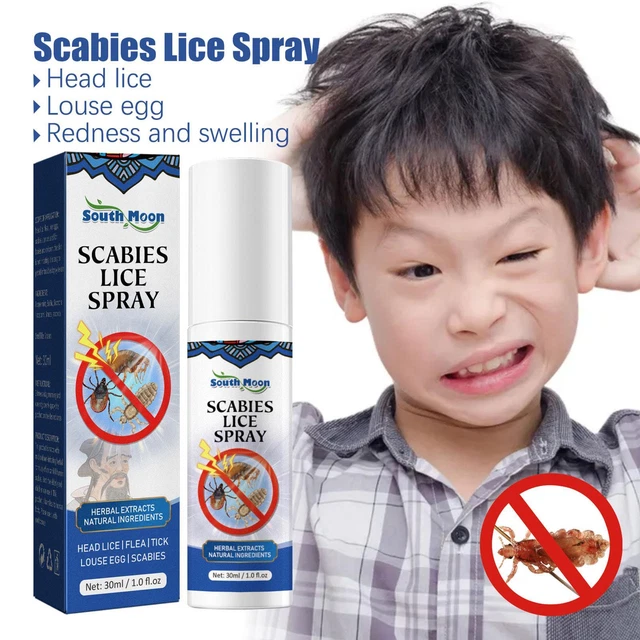 PUBIC LICE ANTIBACTERIAL Spray Removal Lice Eggs And Scalp Antiitch