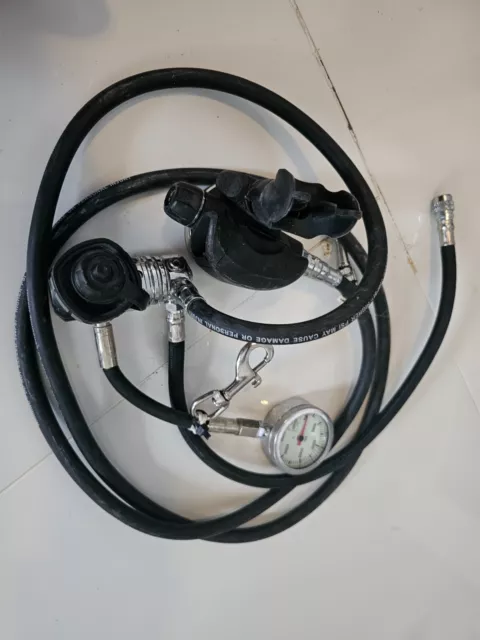 ScubaPro MK25 EVO DIN S600 Dive Regulator Set w/Highland Pressure Gauge - Used