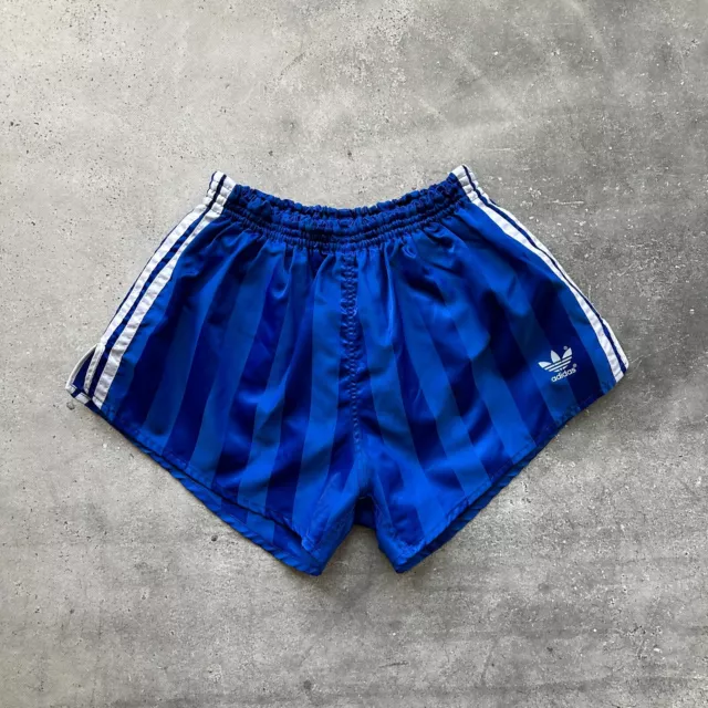 ADIDAS VINTAGE 80S SPRINTER SHORTS GREEN RACER RETRO NYLON RUNNING
