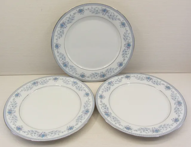 Noritake Japan Blue Hill 2482 Set of 3 Dinner Plates 10” or 26.5cm VGC