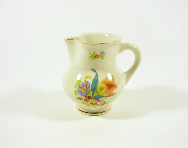 Herend, Bouquet De Tulipe (Bt) Milk Pitcher 3", Handpainted Porcelain ! (J043)