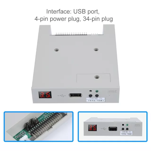 SFR1M44-U100 3.5inch USB SSD Floppy Drive Emulator 1.44MB 34Pin for YAMAHA GOTEK