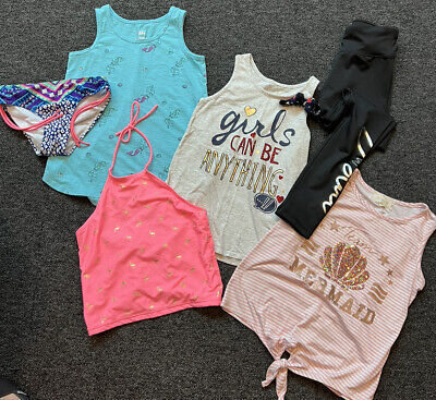 Girls clothing lot of 6 items size 10 justice btween Place Mermaids Summer