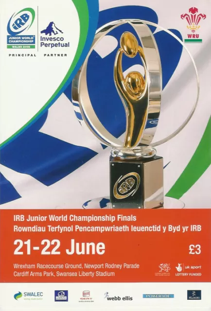 Junior World Championship Wales 2008 The Finals 21-22  June Rugby Programme
