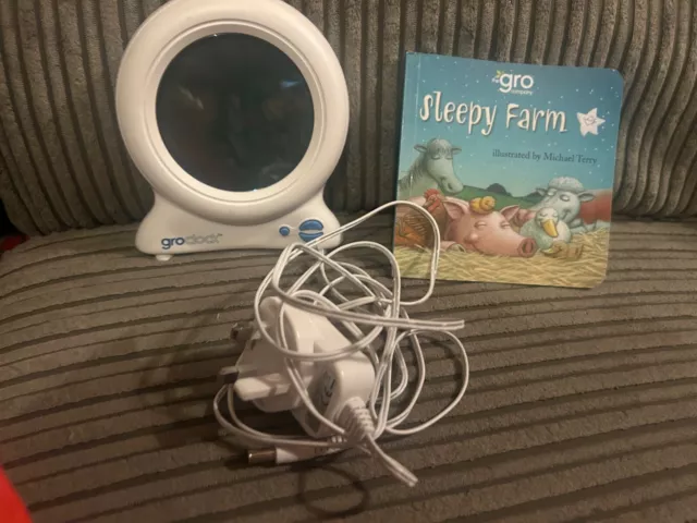 Groclock sleep trainer Gro Company luce notturna funzionante + alimentatore + libro