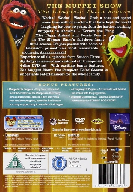Muppet Show Box THE MUPPET SHOW - Complete Series 3 DVD Box Set 4 Discs NEW SEALED R2 £ ...