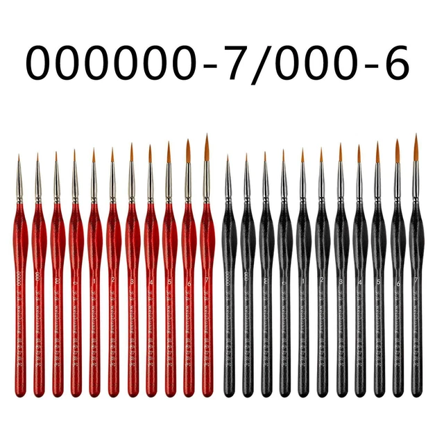 Set di pennelli per micro dettagli per pittura ad acquerello ad olio