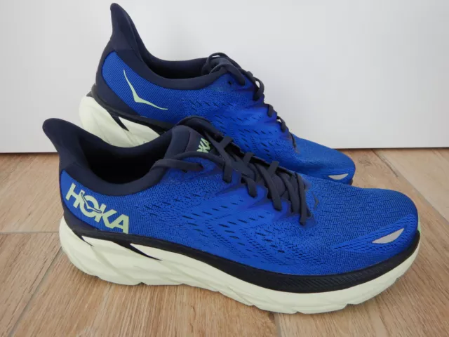 * Orig. Hoka One One Clifton 8 Herren Lauf-/Joggingschuhe Blau Gr. 47 1/3 (Eu) *