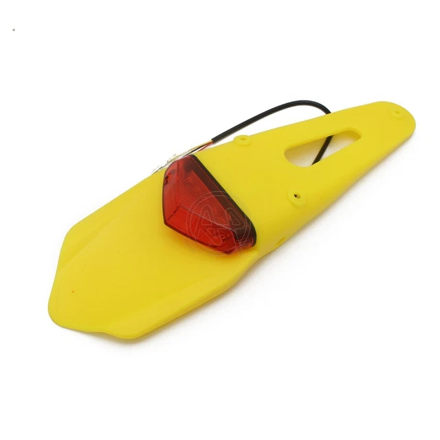 Dirt Bike Motor Light LED Rear Fender Brake Tail Light Off Road Enduro yellow
