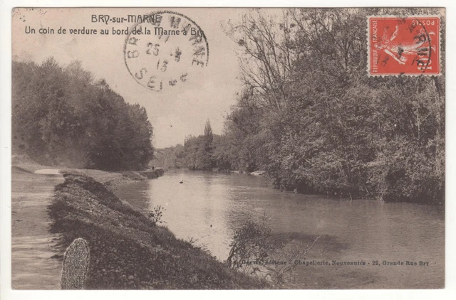 Cpa 94 - Bry-Sur-Marne : Un Coin De Verdure Au Bord De La Marne (Val-De-Marne)