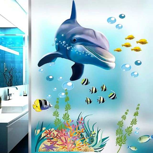 Wandtattoo Wandsticker Fische Delfin Badezimmer Bild Aquarium Meer Meerestiere