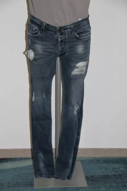 joli jeans slim destroy PHILIPP PLEIN taille 40 fr EXCELLENT ÉTAT
