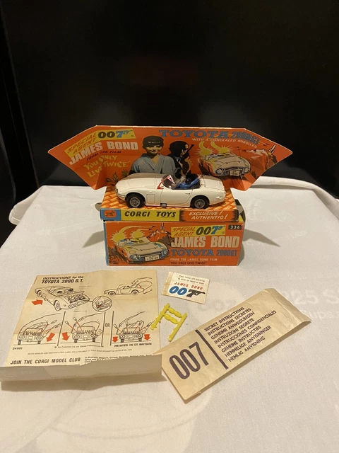 Corgi Toys 336 Toyota 2000 GT James Bond 007 - 1:43 - Zamac - Occasion Boîte