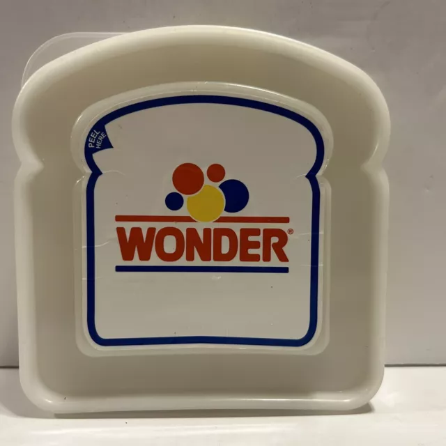 WONDER BREAD BLUE Sandwich Packer School Work Lunch Box Plastic
