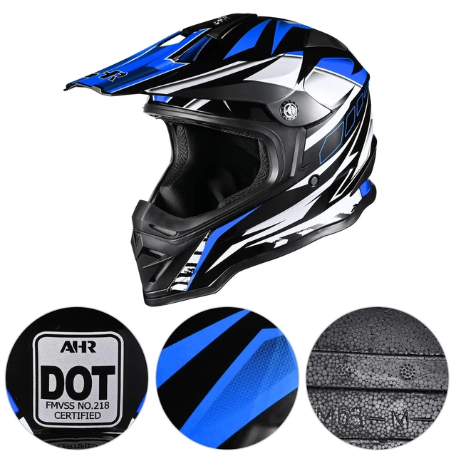 AHR H-VEN25 Full Face  Dirt Bike Off-Road Helmet DOT Adult Outdoor Motocross