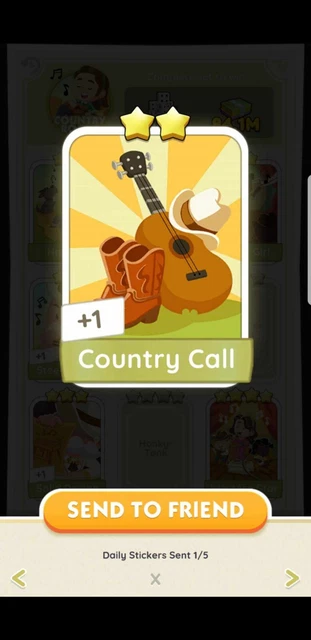 Go Call Sticker MONOPOLY GO! COUNTRY CALL 2 Star Sticker Set 10 $3.00 - PicClick AU