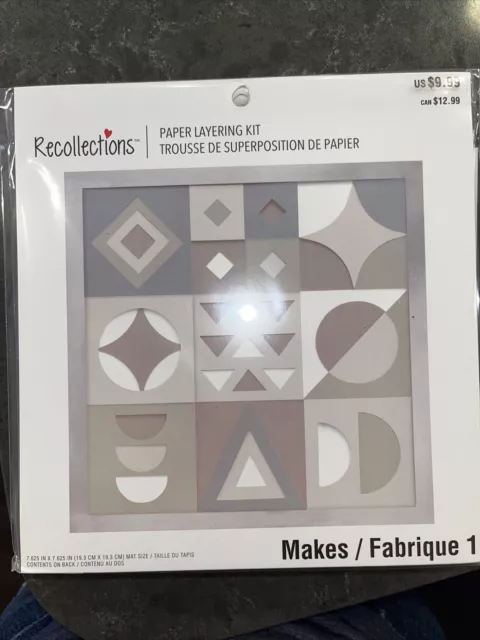 Recollections Paper Layering Kit For Paper Making Crafting CHEVRON  GEOMETRIC