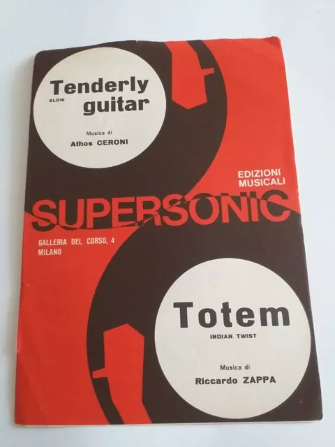 spartito ATHOS CERONI Tenderly guitar RICCARDO ZAPPA Totem '64 rarità Supersonic