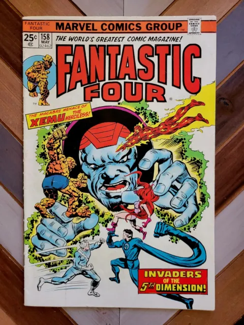Fantastic Four #158 VG/FN (Marvel 1975) Xemu 5th Dimension, Black Bolt Inhumans