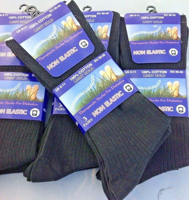 3/24 paires de chaussettes non élastiques homme lumière noire. Prix de gros