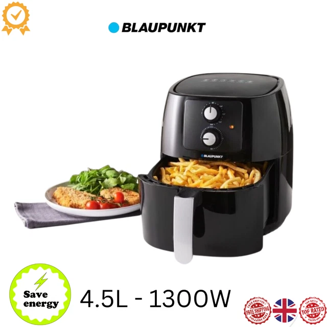 BLAUPUNKT AIR FRYER 4.5L 1300W Family Size Rapid Hot Air Circulation