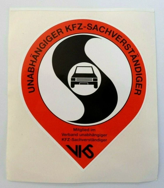 Promotional Stickers Vks Unabhängiger Car Sachverständiger Office Workshop Trade