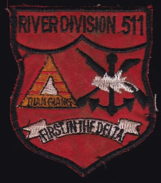 USN SEAL Mekong River Division 511 Vietnam Patch S-14