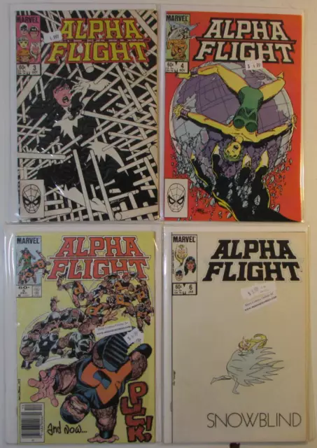1983 Alpha Flight Lot of 4 #3,4,5,6 Marvel 1st Series Comic Books